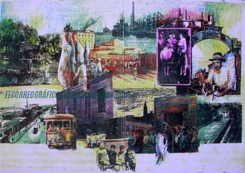 ELCORREOGRÁFICO Mural Berisso El Correo Gáfico Boceto del mural de Berisso realizado en el Playón Municipal por Mario Tino Ortiz